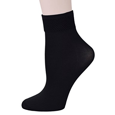 Fitu Women's 10 Pairs Modal Opaque Ankle High Tights Hosiery Socks