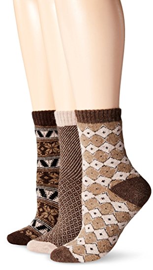 Muk Luks Women's Nordic Fair Isle Socks 3-Pack