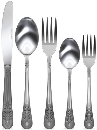 Flatware Set - 20-Piece Set - Service for 4, Sterling Quality, Royal Cutlery, Multipurpose Use for Home, Kitchen or Restaurant - By Utopia Kitchen
