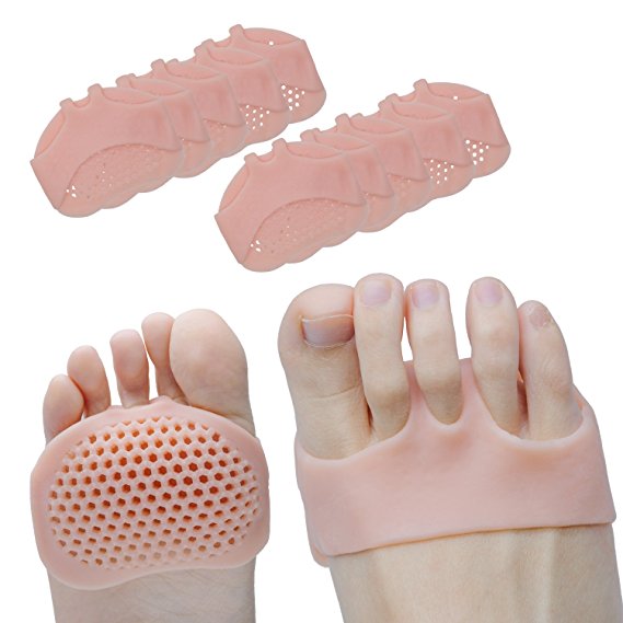 Sumifun Gel Metatarsal Pads Breathable,Ball of Foot Cushions Extra Soft Cushioning Inserts, Rapid Foot Pain Relief