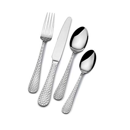 International Silver 5200978 Honeycomb 20-Piece Stainless Steel Flatware Set, Service for 4