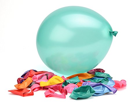 Premium Quality Balloons: 100 Assorted Color Latex 12 Inch Balloon for Parties, Birthdays, and Events by Nexci, LLC