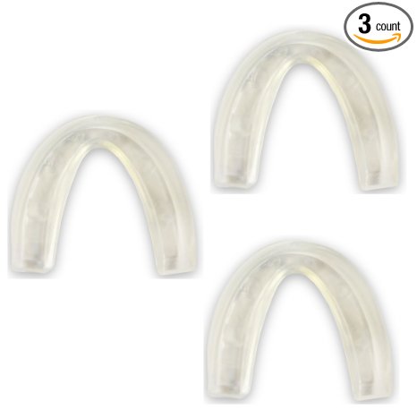 3 Pack! SafeTGard Adult Form Fit Super Mouthguard without Strap - Available in 10 Colors