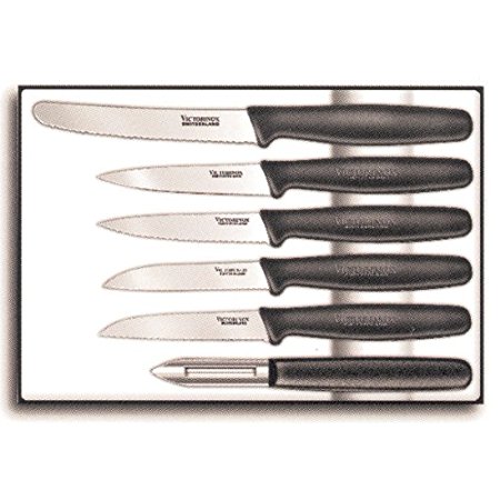 Victorinox Cutlery 6-Piece Paring Set, Black Polypropylene Handles