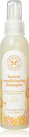 The Honest Company - Conditioning Detangler, Leave-In Conditioner and Fortifying Spray - Sweet Orange Vanilla, 4 fl oz (2 Pack)