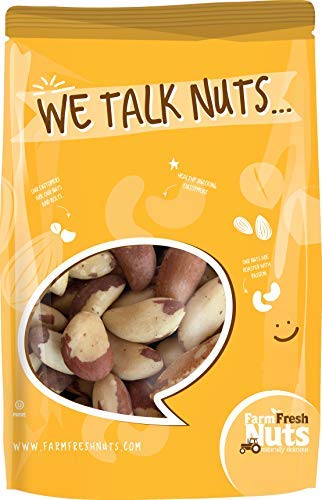Farm Fresh Nuts BRAZIL NUTS Freshly Roasted & Unsalted- Great for Gift or Daily Snacking~ Brand New Item!!! (2 pounds)