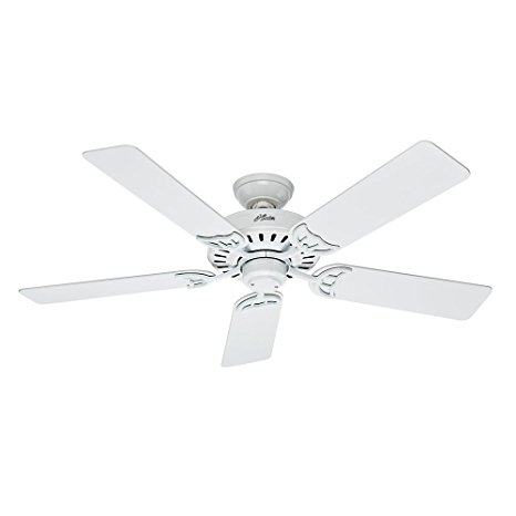 Hunter Fan 53039 Summer Breeze 52-Inch Ceiling Fan with Five Blades, White