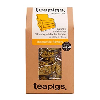 Teapigs Chamomile Herbal Tea Bags Made with Whole Flowers (1 Pack of 50 Teabags)