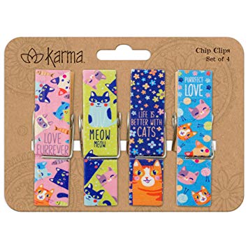 Karma Gifts Chip Clips, Cat
