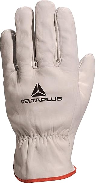 Delta Plus FBN49 Grey Full Grain Leather Safety Work Gloves (Medium)