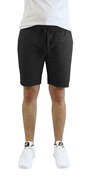Galaxy by Harvic Men's Cotton-Blend Stretch Poplin Lounge Shorts (Multiple Colors and Sizes Available)
