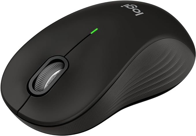 Logitech Signature M550 L Full Size Wireless Mouse - for Large Sized Hands, 2-Year Battery, Silent Clicks, Bluetooth, Multi-Device Compatibility - Black