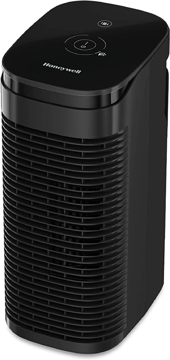 Honeywell HPA075B Allergen Plus Series Compact HEPA Air Purifier Tower, Medium Room (100 sq ft), Black