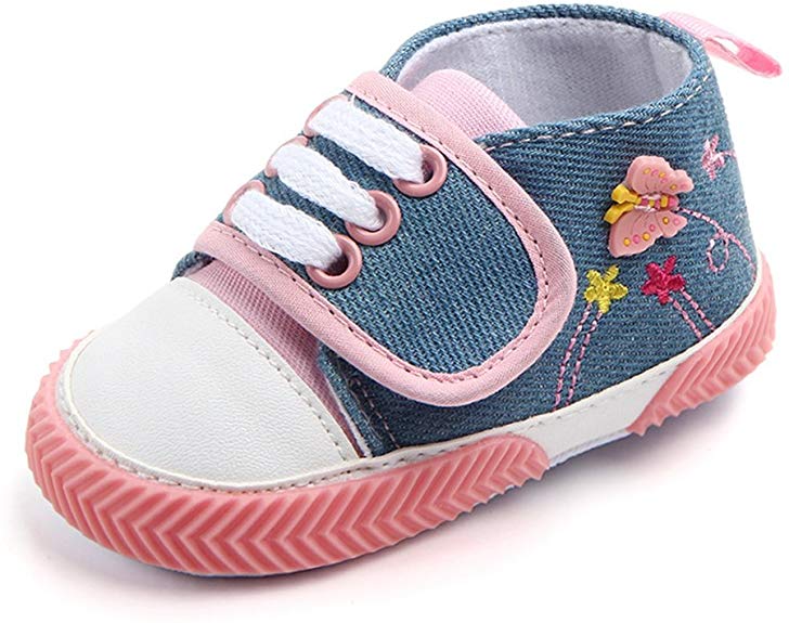 OAISNIT Baby Canvas Shoes - Toddler Boys Girls Sneakers Soft Infant Crib Shoes Anti-Slip First Walkers