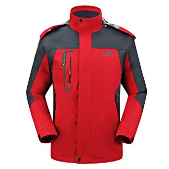Man Lightweight Waterproof Coat CHAREX Outdoor Hooded Rain Jacket Softshell