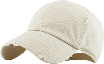 KBETHOS Vintage Washed Distressed Cotton Dad Hat Baseball Cap Adjustable Polo Trucker Unisex Style Headwear