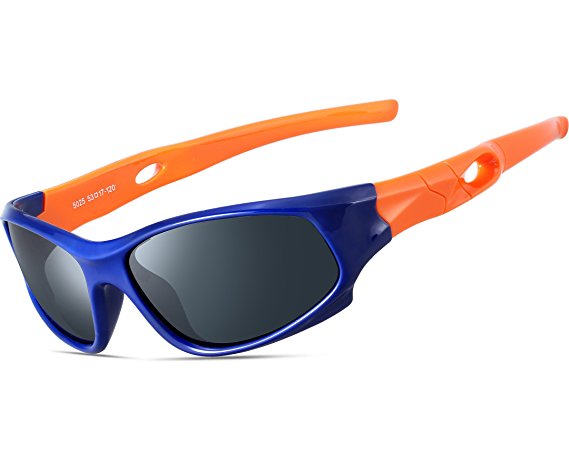 ATTCL Kids Hot TR90 Polarized Sunglasses Wayfarer Style For Boys Girls Child Age 3-10