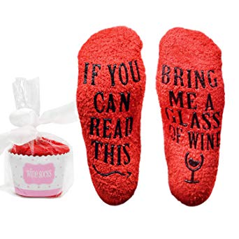 IF YOU CAN READ THIS Funny Saying Knitting Word Combed Cotton Crew Wine Coffee Beer Socks for Men Women
