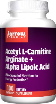 Jarrow Formulas Acetyl L-Carnitine Arginate ALCA  and Alpha Lipoic Acid ALA 100 Capsules