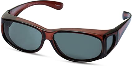 LensCovers Sunglasses Wear Over Prescription Glasses Extra-Small Size, Polarized.