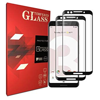 Pixel 3 Screen Protector, Simtyso [2pack] Tempered Glass, 9H Hardness, Full Coverage, Bubble Free, Compatible with Google Pixel3 (Pixel 3)