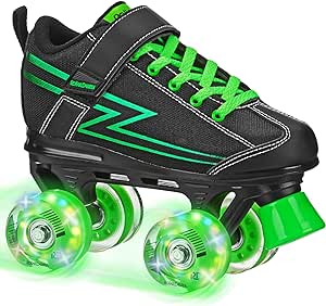 Roller Derby Blazer Boy's Lighted Wheel Roller Skate Black/Green