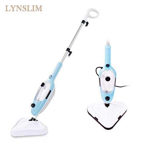 LYNSLIM 1300W Powerful Non-Chemical Steam Mop & Carpet, Floor Cleaning Machines (10-in-1 Accessories) Steam Cleaners Machine