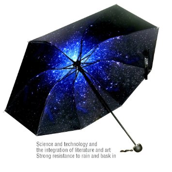 Umbrella, automatic folding travel Creative Star umbrella compact automatic open close umbrella, sky