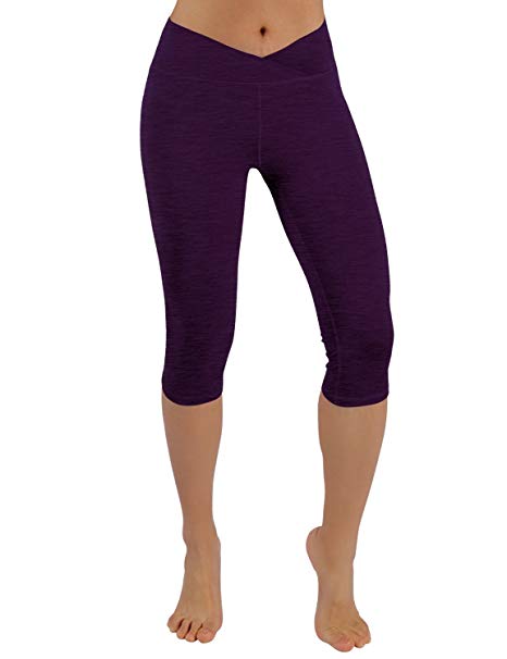 ODODOS Power Flex Yoga Capris Pants Tummy Control Workout Running 4 Way Stretch Yoga Capris Leggings