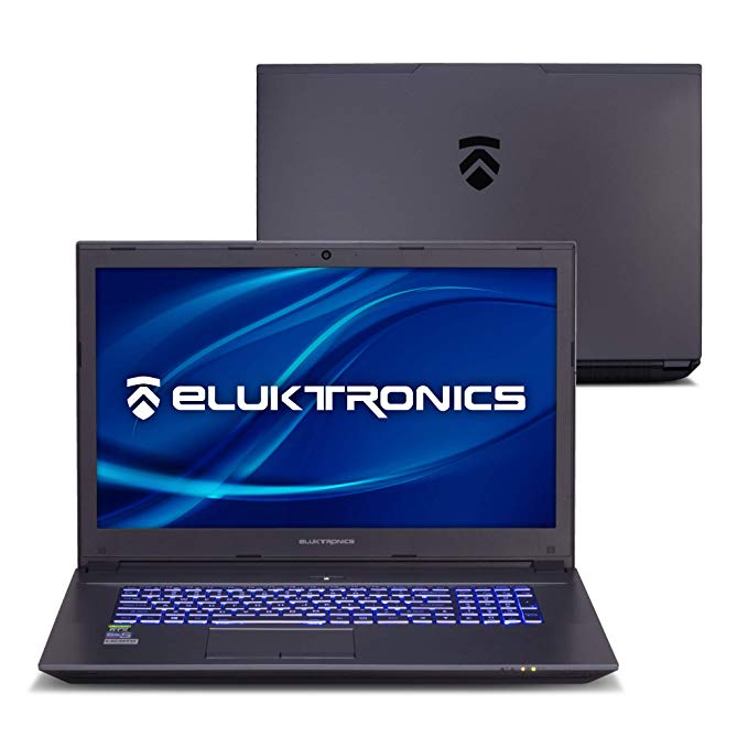 Eluktronics N970TF Desktop Powered CPU Gaming Laptop - NVIDIA GeForce RTX 2070 8GB GDDR6 Intel i5-9400 Hexa Core Processor Win 10 Home 17.3" Full HD 144Hz Display 512GB PCIe NVMe SSD 16GB DDR4 RAM