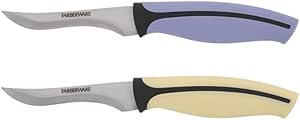 Farberware Precise Slice, Soft Grip Paring Knife Set, High-Carbon Stainless Steel Knives, Razor-Sharp Kitchen Knife Set with Ergonomic Handles, 2 Piece