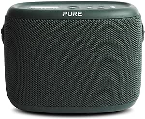 Pure Woodland Outdoor Speaker with Bluetooth & DAB /FM Radio (waterproof IP67, robust, portable, 14h battery - perfect for garden & camping) Green