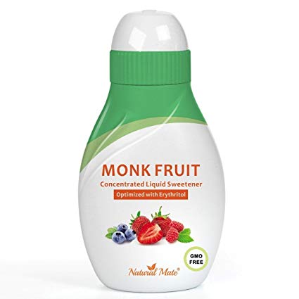 Monk Fruit Concentrated Liquid Sweetener (Optimized with Erythritol) 1.33 FL OZ (37 mL)
