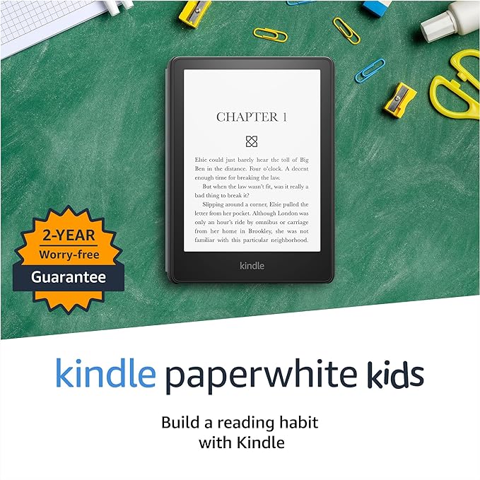 Kindle Paperwhite Kids – kids read, on average, more than an hour a day with their Kindle - 16 GB, Warrior Cats