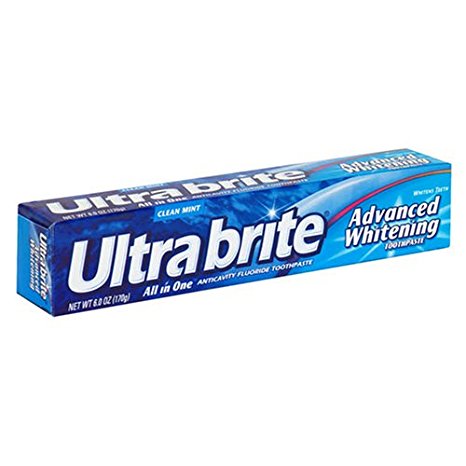 Ultra Brite Advanced Whitening Toothpaste, Clean Mint - 6 ounce