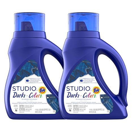 Tide Studio Liquid Laundry Detergent, Darks & Colors, 2 Count, 40 Fluid Ounce
