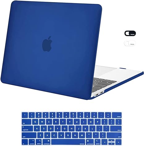 MOSISO Compatible with MacBook Pro 13 inch Case M2 2024, 2023, 2022-2016 A2338 M1 A2251 A2289 A2159 A1989 A1708 A1706, Plastic Hard Shell Case & Keyboard Cover Skin & Webcam Cover, Royal Blue