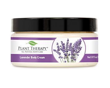 Lavender Aromatherapy Body Cream, All Natural, Made with 100% Pure Essential Oils 8 oz