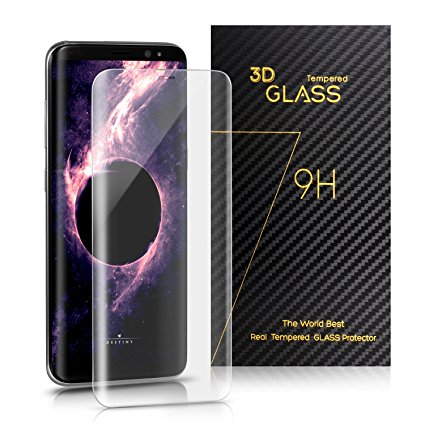 Woitech Galaxy S8 Screen Protector, 9H Hardness, Crystal Clear, Bubble Free Tempered Glass Screen Protector for Samsung Galaxy S8 (Transparent)