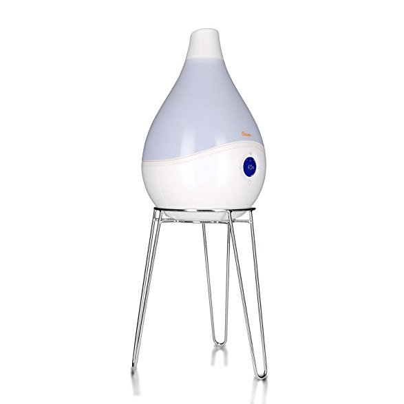 Crane USA Humidifiers - White Smart Drop Wifi Ultrasonic Cool Mist Humidifier - 1.5 Gallon Adjustable Mist Output Automatic Shut-off Whisper-Quiet Operation for Home Bedroom Office Kids & Baby Nursery