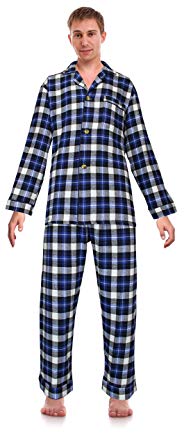 Casual Trends Classical Sleepwear Men’s 100% Cotton Flannel Pajama Set,