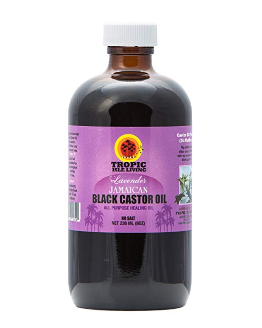 Tropic Isle Living Lavender Jamaican Black Castor Oil 8 oz PET Plastic Bottle