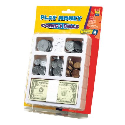 Educational Insights Play Money - Coins And Bills