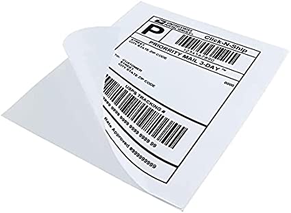 RyhamPaper Sticker Paper 8.5" x 11" Full Sheet Label, Shipping Labels Address Labels Paper White Full-Sheet Self Adhesive Mailing Labels for Laser & Inkjet Printers (25 Labels)