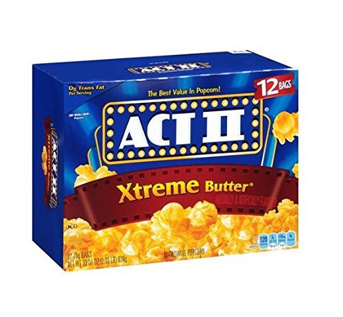 Act Ii Xtreme Butter Microwave Popcorn - 12 Bag Box 33.01 Oz