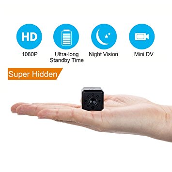 Spy Camera,IDV 1080P Mini Hidden Camera, Baby/ Elder/ Pet/ Nanny Monitor Cam with Night Vision and Motion Detection, Small Covert Security Camera System for Home, Office ,Car,Drone