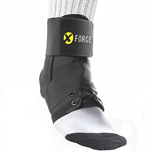 XFORCE Ankle Brace Support with Stabilizer Breathable Neoprene, X-Large, Black
