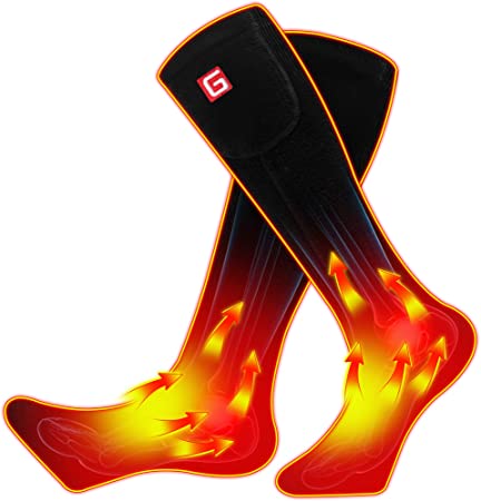 Electric Battery Heated Socks,Rechargeable Battery Powered Heating Sox Cold Weather Heat Socks for Men Women,Outdoor Riding Camping Hiking Warm Winter Socks Motorcycle Skiing Thermo Foot Warmer Socks