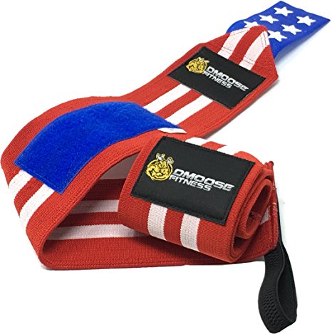 Wrist Wraps by DMoose Fitness – Premium Quality, Strong Velcro, Thumb Loops, Double Stitching – Maximize Your Weightlifting, Powerlifting, Bodybuilding & CrossFit Workouts with Durable Wraps