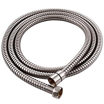 VCCUCINE Replacement 304 Stainless Steel Chrome Bath Handheld Shower Hose, 59 Inches(1.5 Meters) (4.9 Ft) Hose with Solid Brass Connector